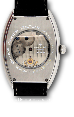 KULTUhR Superstar Tourbillon with Black on Silvered Guilloche Dial, Date and Power Reserve